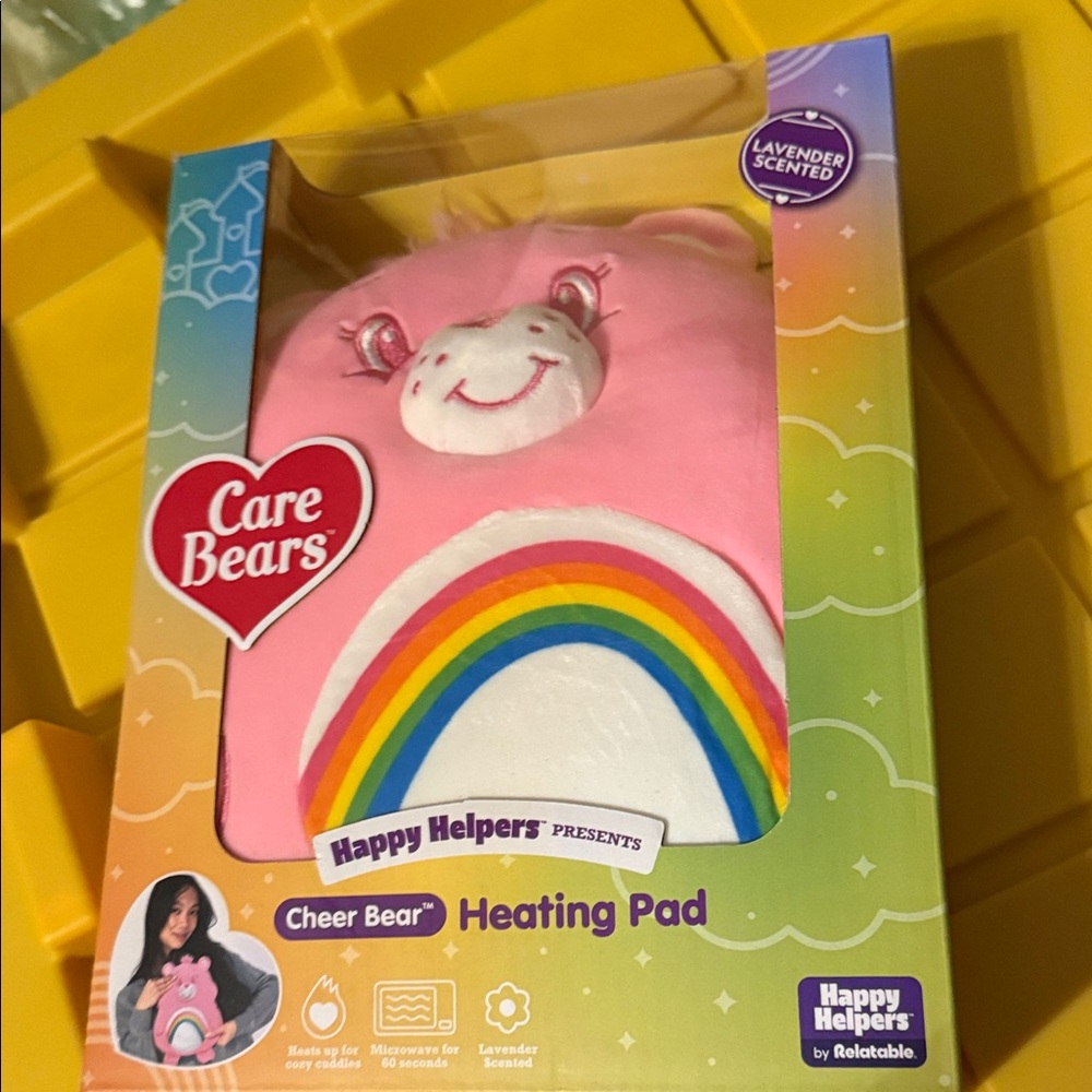 Care Bears Pink Cheer Bear with Rainbow Heating Pad